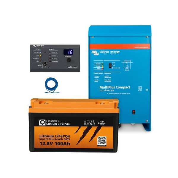 LIONTRON LiFePO4 12,8V 100Ah + Victron MultiPlus 12/1600 + Multi Control