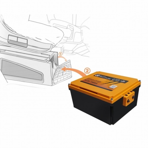 LionTron LiFePO4 12,8V 150Ah LX Artic Smart Onder de Stoel
